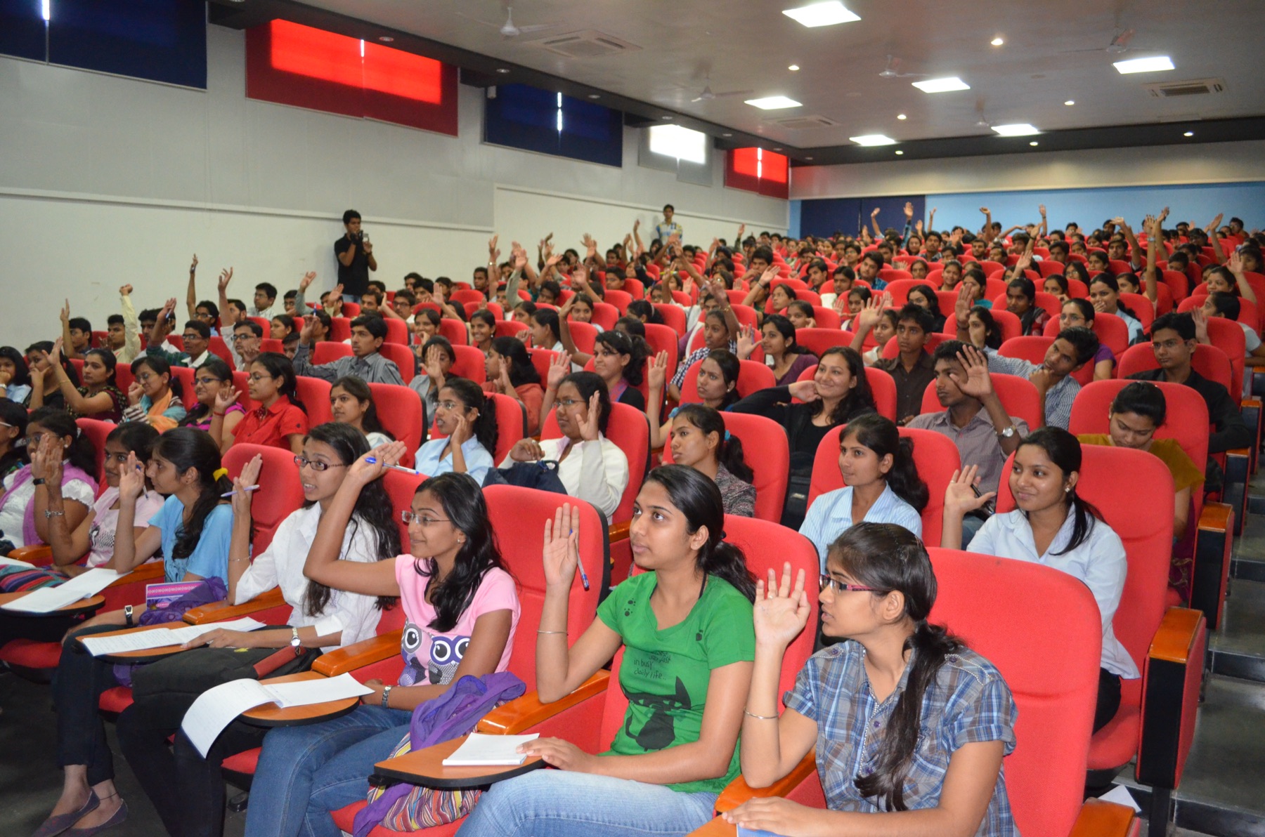 Students participating in a Weave Your Web workshop